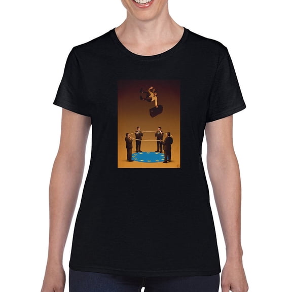 Migrant Stunts T-Shirt Women -Saman Torabi Designs, Female 5X-Large