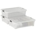 thumbnail image 5 of Xyskin 50 Quart Under-Bed Storage Container Organizer Bin with Latching Lids, Large Wheeled Storage Box for Garage, Closet, Clear, 3 Pack, 5 of 7