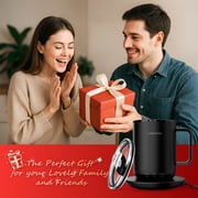 Vsitoo S3 Plus 14oz Self-Heating Coffee Mug, Smart Temperature Control Mug with Rechargeable Base, Black