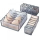 thumbnail image 1 of Caja de almacenamiento plegable con 3 cajones y compartimentos para guardar ropa interior, sujetadores y calcetines., 1 of 8