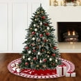 thumbnail image 4 of Vrorvz Christmas Tree Skirt Christmas Decorations Christmas Ornaments Cable Knit Design Easy Installation Suitable For Vacation Home Decor 37.4in Red, 4 of 5