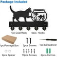 thumbnail image 3 of Cat Fish Tank Coat Rack Wall Mount Wood Cat Pet Animal Key Holder for Wall 11.8×7.6inch Cat Goldfish Key Rack 5 Alloy Hooks Wall Hanger Decorative Key Holder for Gift Home Entryway Art Decor, 3 of 9
