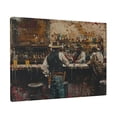 thumbnail image 2 of 12x16 inch Canvas Frameless Picture Cowboys Drinking In Taverns,Funny Bar,Tavern Decor Wall Art Canvas Poster,Cowboys Drinking In Taverns Modern Art Oil Paintings On Canvas Decor,Home Decor, 2 of 6