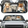 thumbnail image 3 of 3D Fox Car Auto Sunshades Windshield Heat Protection Sun Shades Univeral Fit Cars Suv Truck, 3 of 6