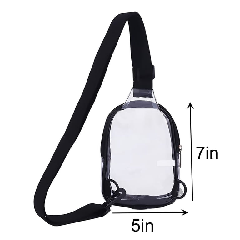 Tuphregyow Clear Messenger Bag,Clear Sling Bag,Transparent  display picture 2