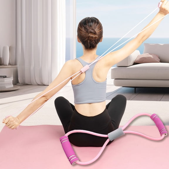 Fitness & Yoga Resistance Band with Handles for Full Body Workouts Strength Training and Flexibility (Elastic Exercise Rope for Home Gym)