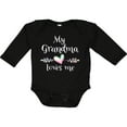 thumbnail image 3 of Inktastic My Grandma Loves Me Heart Grandchild Boys or Girls Long Sleeve Baby Bodysuit, 3 of 5