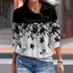 thumbnail image 1 of Puntoco Mujeres Moda Casual tops Manga Larga Impreso Cuello Alto Suelto Cremallera Pullover Sudaderas Puntoco Puntoco-280, 1 of 5