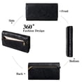 thumbnail image 4 of GAEKEAO Women’s Trifold Wallet Rfid Blocking Vegan Leather Wristlet with 3 ID Windows, 4 of 6