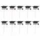 thumbnail image 1 of 24 pcs Graduation Party Cupcake Cake Dessert Toppers Creative Paper Cake Toppers Black 11X6.5CM Black 11X6.5CM, 1 of 5