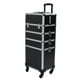 thumbnail image 3 of Carrito de Maquillaje ANGGREK Negro Con 4 Bandejas y Asa de Aluminio, 3 of 7
