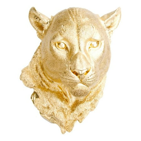 Near and Deer Lion Head Faux Taxidermy Wall D cor