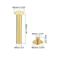 thumbnail image 2 of 100 Sets Chicago Screws, M5x30mm Brass Plated Chicago Screw Phillips Binding Post Screw Rivets for Leather, Golden, 2 of 6