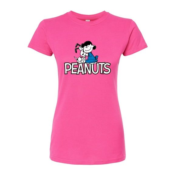 Peanuts - Snoopy And Lucy - Juniors Fitted Tee