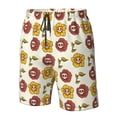 thumbnail image 4 of Balery Sunflowers And Skull Traje de Baño Estilo Hawaiano para Hombre, Shorts de Secado Rápido con Bolsillos-Large, 4 of 6