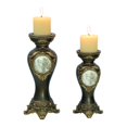 thumbnail image 2 of 14"/11"H Handcrafted Bronze Decorative Candle Holder, 2 of 2