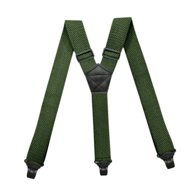 MERIGLARE Bretelles pour Hommes Robustes Ajustables Type Y Sangles Élastiques Bretelles Cachées Vert