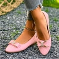 thumbnail image 7 of Women's Flats Shoes Ballet Flats Dress Shoes Comfortable PU Leather Slip on Shoes for Women Pink 9, 7 of 7