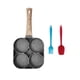 thumbnail image 1 of Sartén para huevos, olla para huevos, plancha, sartén para tortillas, mango de madera, utensilios de cocina, sartén antiadherente para panqueques para 4 agujeros, 1 of 9