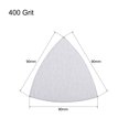 thumbnail image 2 of Unique Bargains Triangle Detail Sander Sandpaper Hook and Loop 3-1/2 Inch Sanding Pad White Abrasive 400 Grits 50pcs, 2 of 3