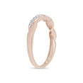 thumbnail image 4 of AFFY White Cubic Zirconia Elegant Twisted Promise Love Shiny Ring In 14k Rose Gold Over Sterling Silver, Ring Size 11.5, 4 of 5