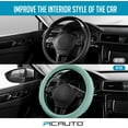 thumbnail image 5 of Gel Particles Steering Wheel Cover, Mint Luxury Leather Car Steering Wheel Protector, Universal Fit 14.5"-15.5" Anti-Slip Car Interior Accessories for Girls & Women, 5 of 14