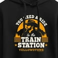 thumbnail image 3 of Yellowstone  - You Need A Ride To The Train Station - Juniors Cropped Pullover Hoodie, 3 of 6