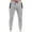 Gray, variant on Tapered Cuffed Pants for Men Elastic Waist Drawstring Secure Zip Pocket Soft Relaxed Fit Bottoms Comfortable Stretch Trousers