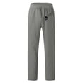 thumbnail image 4 of Outfmvch Long Johns for Men Joggers for Men Mens Fashion Casual Printed Linen Pocket Lace Up Pants Large Size Pants Cargo Pants for Men Dark Gray Xl, 4 of 4