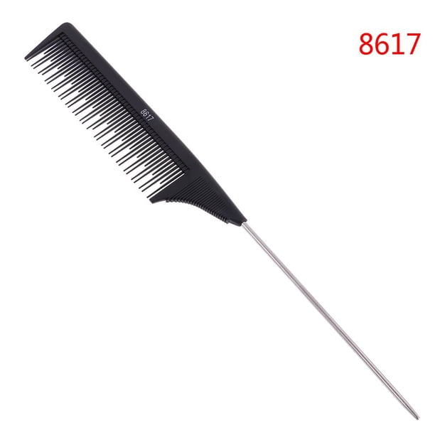 Pin resistente al calor, peine de cola de rata, peine suave de cola puntiaguda, peines de peinado de dientes finos, peines de cola de teñido de salón de despedida separados Gao Jinjia LED