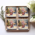 thumbnail image 4 of Merry Christmas Woofmas Xmas Noel Boykin Spaniel Santa Snowman Set of 4 Stone Coasters Dog Lover 4x4in Absorbent Soapstone Coaster - 13016, 4 of 5