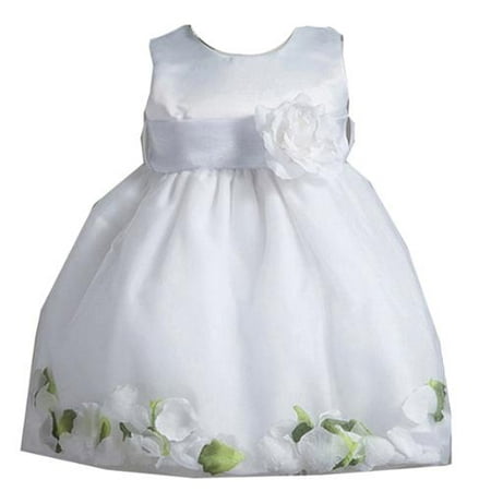 Crayon Kids Baby Girls White Petal Flower Girl Dress 6-9M