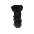 thumbnail image 4 of Cecelia New York Seymore Black Distressed Faux Fur Lining Rounded Sneaker Boots (Black Distressed, 7.5), 4 of 4