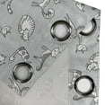 thumbnail image 3 of Ambesonne Flower Grommet Curtain Single Panel, Cat Kitten Cartoon, 50"x60", White, 3 of 5
