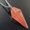 Watermelon Red, variant on Cone Pendulum Natural Crystal Gemstone Hexagonal Point Pendant Energy Healing