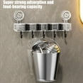 thumbnail image 4 of ROLKFUK Organizing Racks Suction Cup Broom & Mop Holder, No Drill Clear Bathroom Organizer, Reusable Wall Mounted Hook (1Pc), 4 of 6