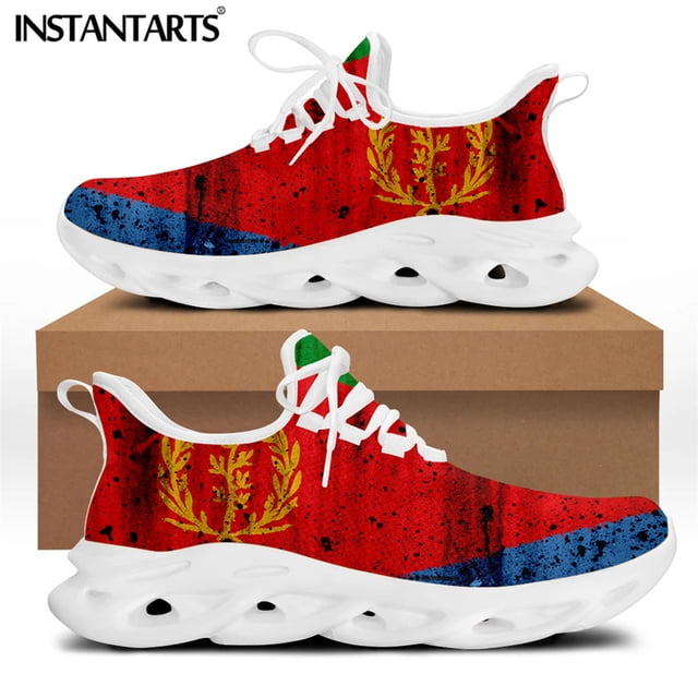 Zapatillas deportivas de moda para hombre con bandera de Eritrea, Jamaica, Congo y Haití, zapatos casuales con cordones, calzado ligero para caminar, zapatillas para hombre