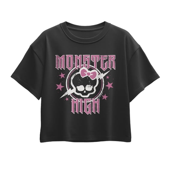 Monster High - Pink Skull - Youth Girls Boxy T-Shirt