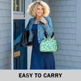 thumbnail image 6 of Daisy Pioneer Flower Green Pattern Drawstring Insulated Lunch Bag for Women, Stain-Resistant Large Lunch Tote with Multi-Pockets for Work Office, 6 of 6