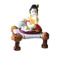 thumbnail image 1 of Sri Bal Krishna Makhan on Charpai, 1 of 1