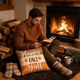 thumbnail image 4 of InsCrazy Autumn Pumpkin Throw Pillow Covers 18x18 Maple Leaves Couch Pillow Cases Thanksgiving Cushion Covers for Home Outdoor Sofa Decor (1Pcs), 4 of 6