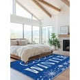 thumbnail image 2 of Hello Winter Area Rug for Bedroom 3x5 Ft Christmas Snowflake Blue Super Soft fuzzy Throw Rug Non-Slip Fluffy Plush Indoor Floor Carpet for Living Room Nursery Home Decor, 2 of 8