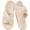 Beige, variant on House Slippers for Women Corduroy Cross Band Memory Foam Slippers Open Toe Non-Slip Home Shoes