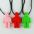 thumbnail image 1 of Collar para masticar para niños con TDAH, 3 piezas Collares para masticar sensuales para niños y adultos que sufren de dentición, autismo y TDAH (Robot), 1 of 5