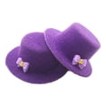 thumbnail image 4 of Almencla 2Pcs 1:12 Dollhouse Mini Top Hats Gentleman Hat Cute Durable Craftsmanship Model with Bow DIY Crafts Children Toy Accessories Violet, 4 of 8