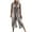 Grey, variant on QATAINLAV Women's Loose fit Jumpsuit Summer Linen Wide Leg Rompers Casual Short Sleeve Button Overalls Solid Color V-Neck One Piece Pants Jumpers, Gray, L