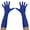 Blue, variant on Superhero Gloves Adult Costume Accessory Blue Long - One Size