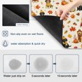 thumbnail image 6 of Fall Dish Drying Mats for Kitchen Counter, Rustic Golden Retriever Puppy Black Labrador Dog Pumpkin Leaf Absorbent Coffee Bar Mat with Non-slip Rubber Backed Quick Drying Dish Rack Pad 16"x18", 6 of 9