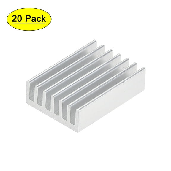 Electronics Cooler Heatsink for MOS GPU IC Chip Silver 20 x 14 x 6 mm 20pcs