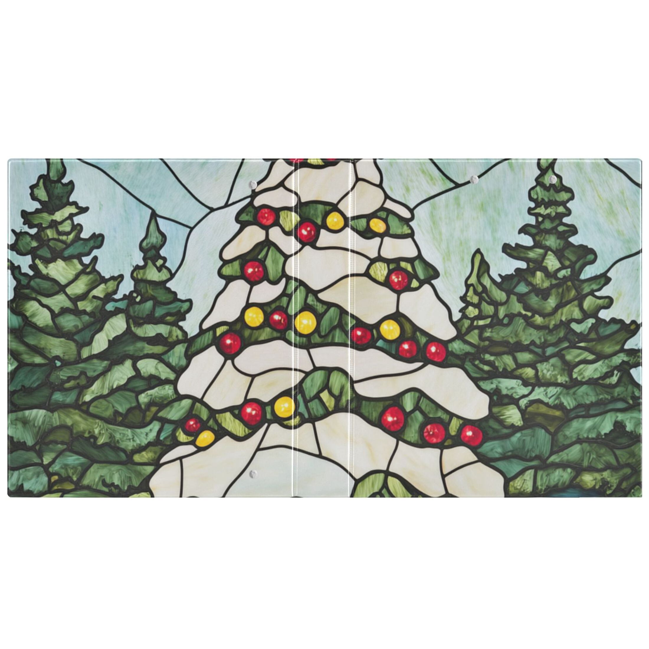 Christmas Tree Snow 3 Ring Binders 1.5 inch Hardcover File Folders with Interior Pockets A4 Size Organizer for School Office Hospital
